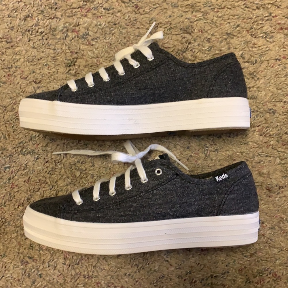 NIB Keds Triple Kick Denim Black